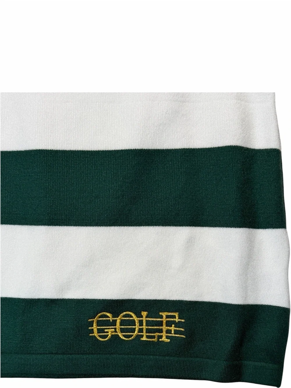 Judith March Golf Stripe Sweater Mini Skirt Green White Preppy Tennis Large